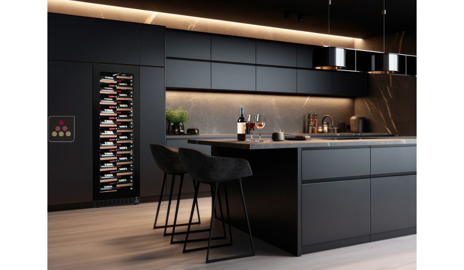 Built-in single temperature wine service or storage cabinet