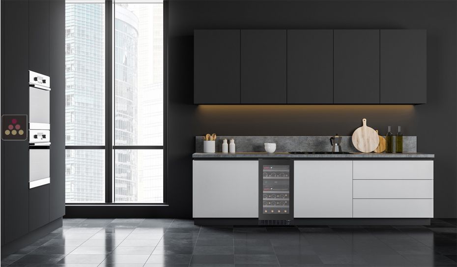2 temperatures built in wine service cabinet - 78cm Door