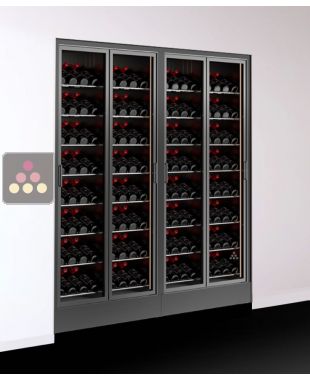 Built-in combination of two wine display cabinets - Home - Inclined display - FIT frame CALICE DESIGN