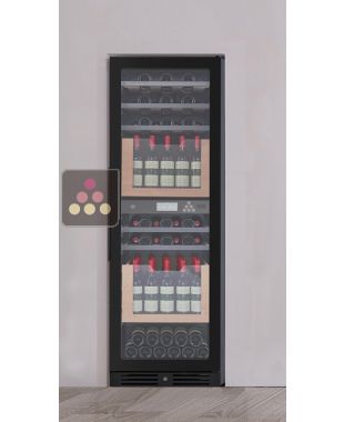 Built-in dual temperature wine service or storage cabinet with drawers NESTOR M WINE