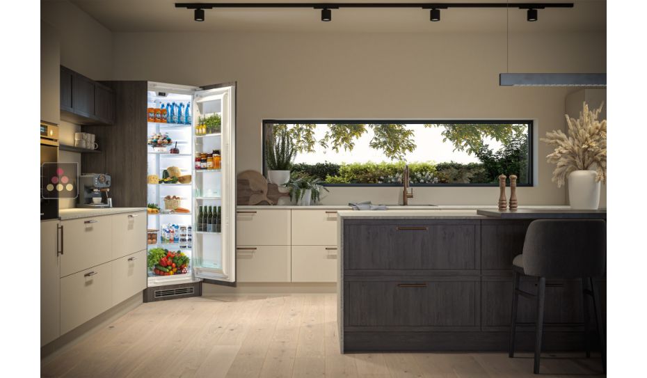 Built-in refrigerated corner with panelable door - 1195L