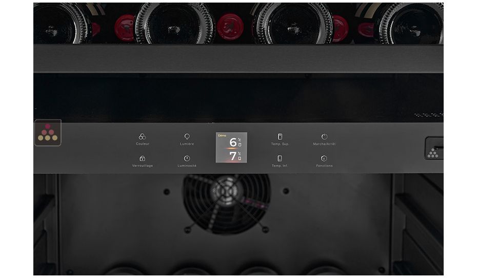 Dual temperature wine cabinet for service