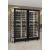 Combination of 2 wine display cabinet - Pro - 4 glazed sides -Interchangeable cover - Mixed equipment