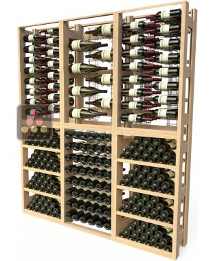Wooden storage rack for 304 bottles VISIORACK