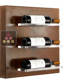 Wall Wine Rack in Plexiglass for 3 bottles ENOOFFICINA