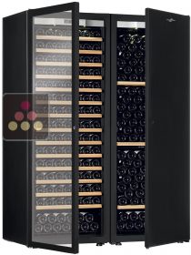 Combination of 2 single temperature wine cabinets for ageing and/or service TRANSTHERM