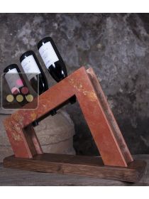 Stone and wooden bottle display unit IT'S STONE