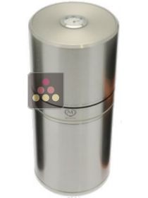 Silver round aluminium cigar tubes for 7 cigars Ma Cave à Cigares