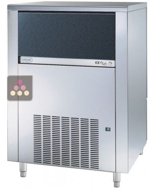 Ice cube maker up to 155kg/24h with 65kg of integrated storage - Freestanding - Air-cooled condenser BREMA
