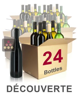 24 bottles of wine - Discovery Selection : white wines, red wines and Champagne Sélection Vin