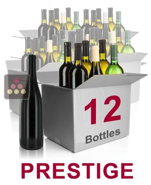12 bottles of wine -Selection Prestige : white wines, red wines and Champagne Sélection Vin