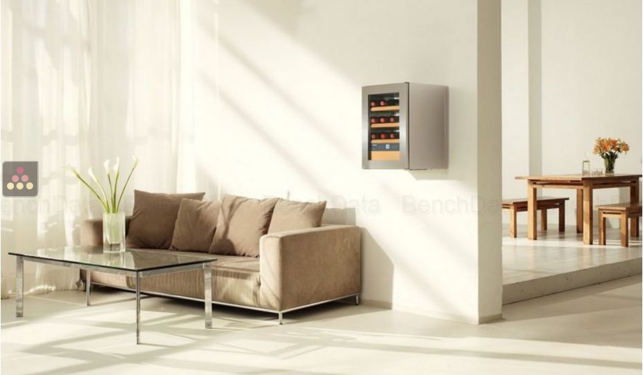 Single-temperature wine cabinet for storage or service 