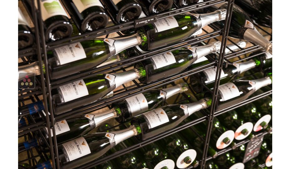 Horizontal display shelf for modular storage Architecture Intérieure du Vin - Width 60cm