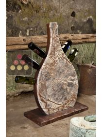 Stone and wood bottle display unit IT'S STONE