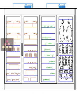 Refrigerated display cabinet for delicatessen/cheese Ma Cave à Vin