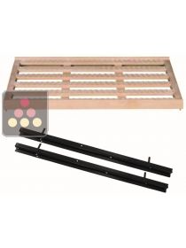 Beech wood slidinge shelf for wine cabinets in the Prestige range La SOMMELIERE