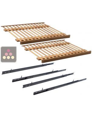 Set of 2 wooden sliding shelves AVINTAGE