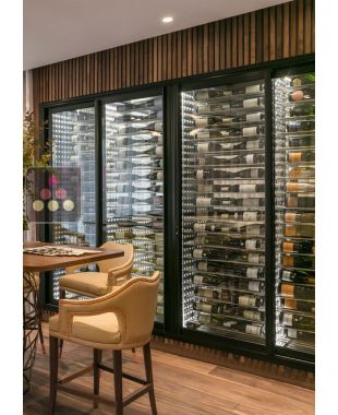 Custom dual temperature wine cabinet with remote compressor  Ma Cave à Vin