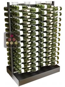 Freestanding double sided metal support for 288 bottles VISIORACK