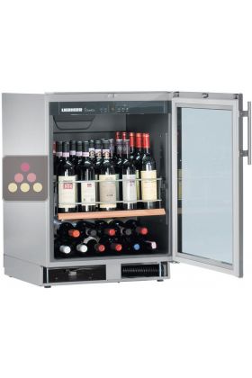 Wine cabinet for the storage or service of wine with 2 temperatures - can be fitted
