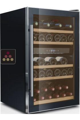 Dual temperature wine service cabinet