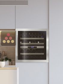 Dual temperature built in wine cabinet for service LE CHAI