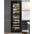 Multi-purpose wine cabinet for the storage and service of wine - can be fitted - Black glass door.
