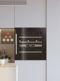 Dual temperature built in wine cabinet for service LE CHAI