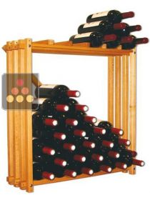 Modular beechwood racks for bottles - Without shelves MODULOCUBE