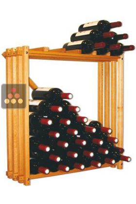 Modular beechwood racks for bottles - Without shelves