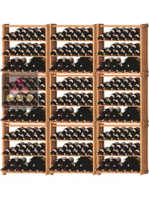 Set of 9 modular beechwood racks for 315 bottles Ma Cave à Vin