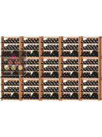 Set of 15 modular beechwood racks for 525 bottles Ma Cave à Vin