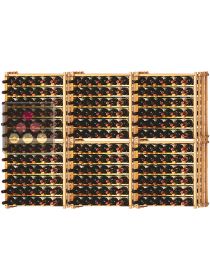 Set of 6 modular beechwood racks for 234 bottles Ma Cave à Vin