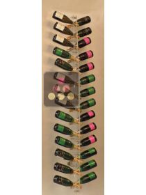 Wall Mounted Bottle Rack in Plexiglas for 20 inclined Magnum bottles - (optional LED lighting) SOBRIO