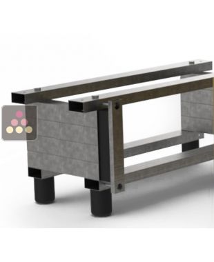 Aluminum stand for elevated installation for wine display cabinet - D350mm - freestanding or built-it CALICE DESIGN
