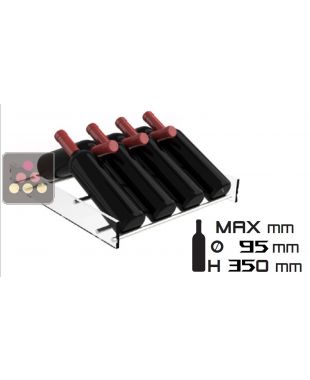 Plexiglass and aluminium rack for 7 slanted bottles or 4 magnums CALICE DESIGN