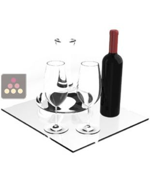 Adjustable glass shelf for standing bottles or glassware CALICE DESIGN