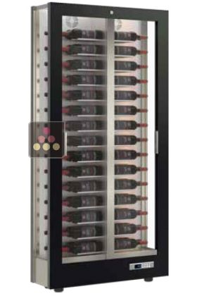 Professional multi-temperature wine display cabinet - 36cm deep - 3 glazed sides - Without cladding