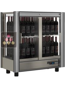 3-sided refrigerated display cabinet unit for wine storage or service CALICE DESIGN