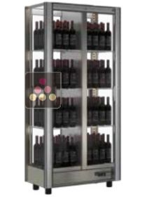 4-sided refrigerated display cabinet unit for wine storage or service CALICE DESIGN