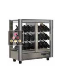 4-sided refrigerated display cabinet unit for wine storage or service CALICE DESIGN