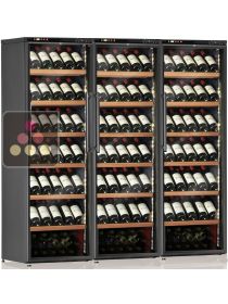 Combination of 3 Single temperature wine service or storage cabinets CALICE