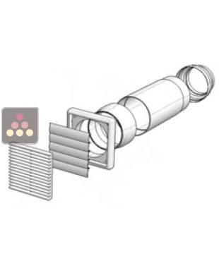 Wall feedthrough with closing slides for Fondis air conditionner WINEMASTER