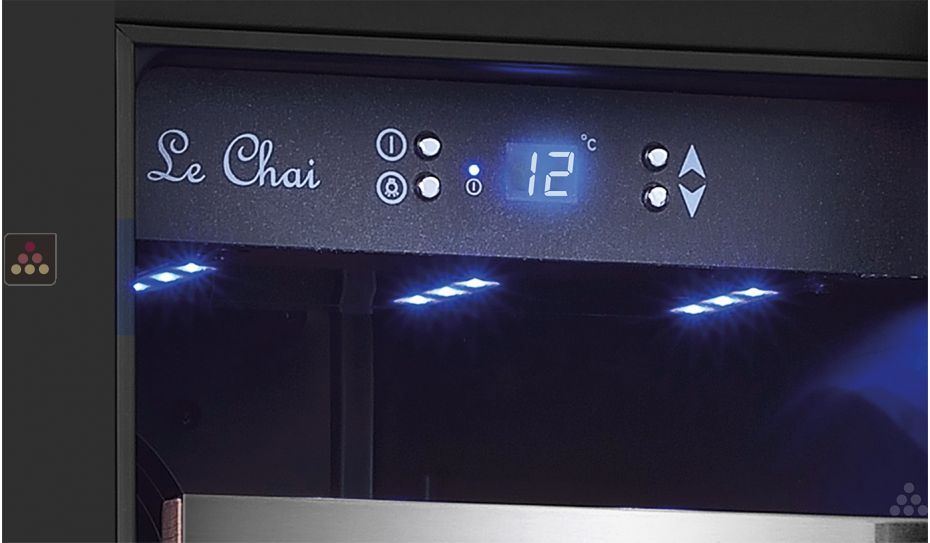 Dual temperature built-in wine cabinet for service