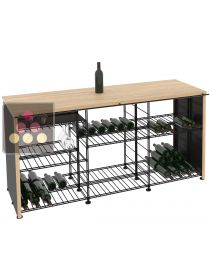 Beechwood tasting counter-top with integrated storage racks ARCHITECTURE INTERIEURE DU VIN