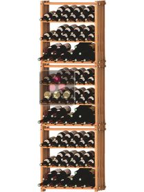 Set of 3 modular beechwood racks for 105bottles Ma Cave à Vin