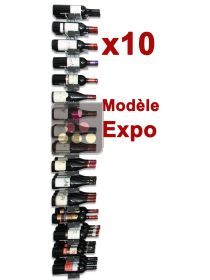 Horizontal wall rack for 48 x 75cl bottles - Expo VISIORACK