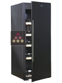 Single-temperature wine cabinet for ageing or service - Solid door with mirror effect  CAVISS
