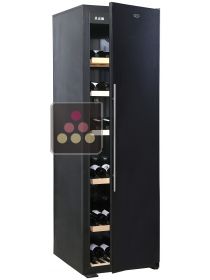 Single-temperature wine cabinet for ageing or service - Solid door with mirror effect  CAVISS