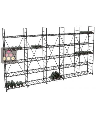 Modular metallic storage units for 770 bottles - H170cm ARCHITECTURE INTERIEURE DU VIN